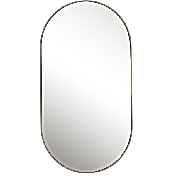 Mercer41 Lago Oval Gold Mirror Wayfair